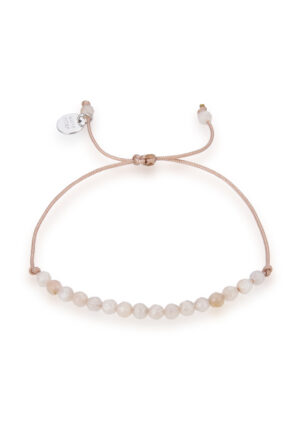 Luxenter 925 Sterling zilveren armband met gerhodineerde witte jade - Aquisa