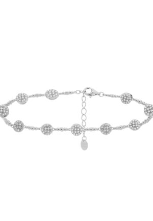 Sterling zilveren 925 Luxenter armband met gerhodineerde briljant zirkonia - Inajwa