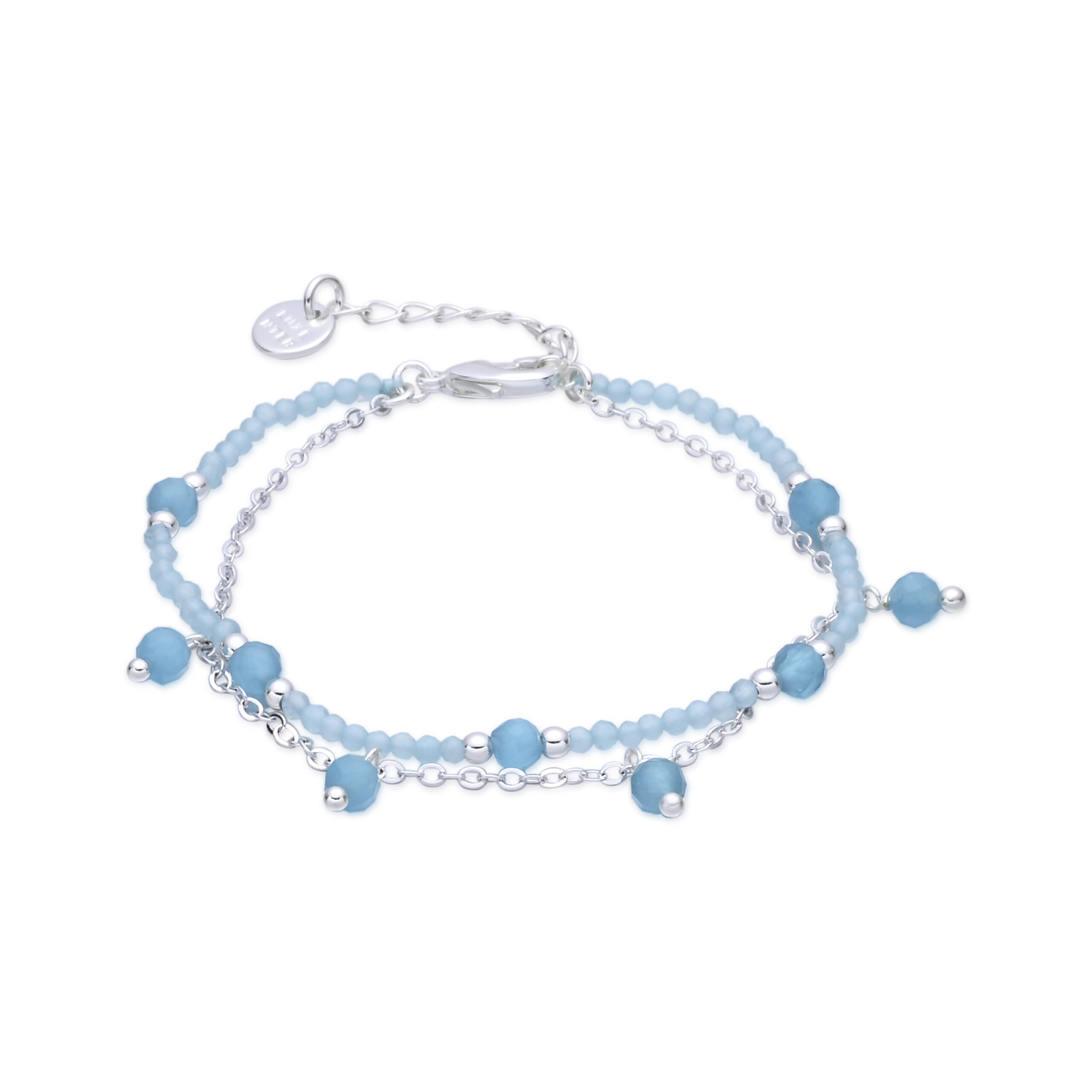 Luxenter Armband van blauw glas met rhodiumafwerking - Aira