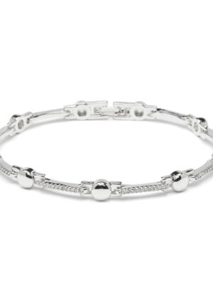 Luxenter Armband met glanzende zirkonia en rhodiumafwerking - Rarix