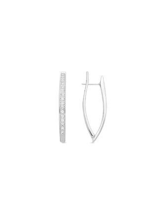Luxenter Brilliant Rhodium-afgewerkte metalen en zirkonia legering oorbellen - Mosiath