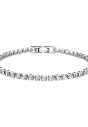 Luxenter armband in Brilliant Metal Alloy en Zirconia Rhodium afwerking - Newyn