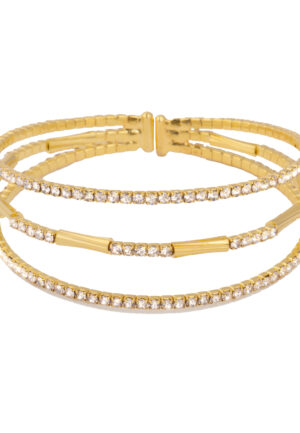 Luxenter Armband met schitterende zirkonia, 18-karaats geelgoud afwerking - Amlok