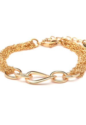 Luxenter Armband met schitterende zirkonia, afgewerkt in 18 karaats geelgoud - Hidvis