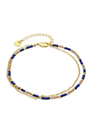 Luxenter armband in metaallegering en donkerblauwe kristal rhodiumafwerking - Zasau