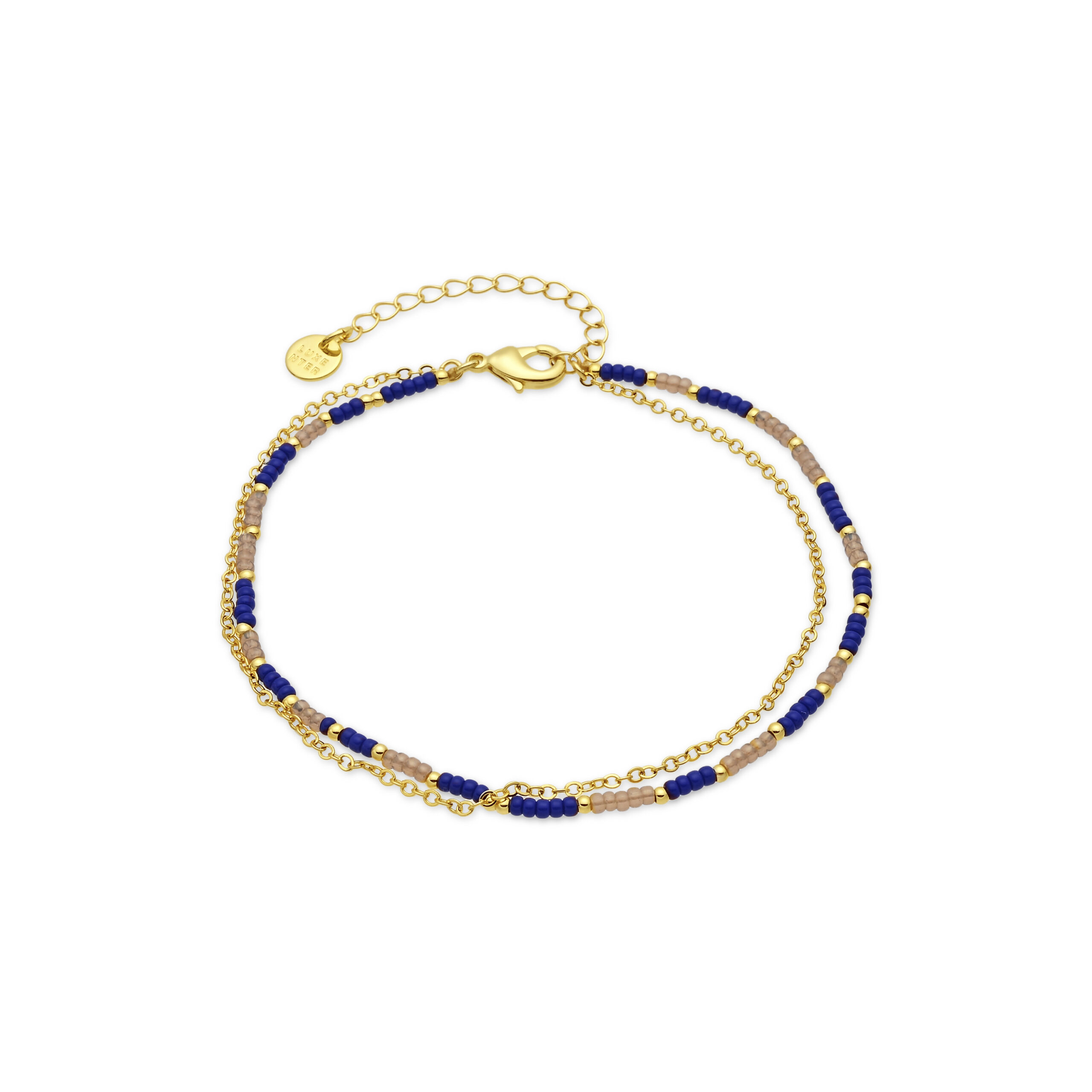 Luxenter armband in metaallegering en donkerblauwe kristal rhodiumafwerking - Zasau