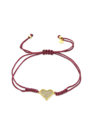 Luxenter Armband met 18-karaats geelgoud afwerking en schitterende zirkonia - Hart