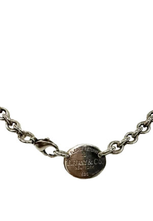 Tiffany & Co. Terug naar Tiffany Ovale Hangtag Ketting in Sterling Zilver