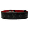 Louis Vuitton Rouge Monogram Eclipse Canvas Reversible Scharnierarmband in Zwart Leer