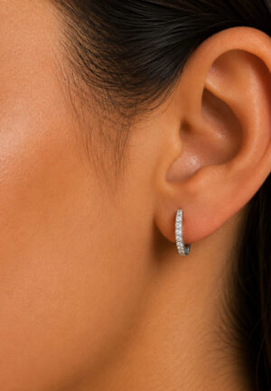 Alternative view of Dames Oorringen, Sprankelend Sterling Zilver 925 BIPE070
