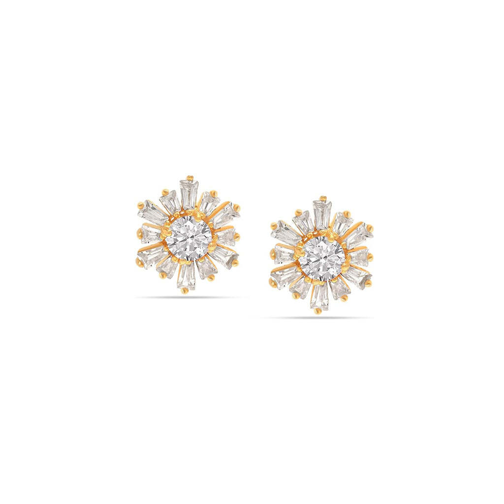 Vrouwen Imperial Star Oorbellen, Goud Verguld, 925 Sterling Zilver BIPE049