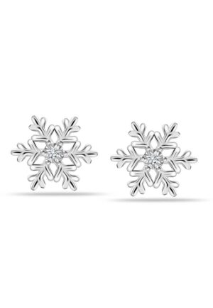 Dames Sneeuwvlok Oorbellen in 925 Sterling Zilver BIPE035