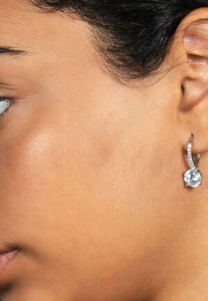 Alternative view of Dames Oorringen met Dangle en Cubic Zirconia, 925 Sterling Zilver BIPE019