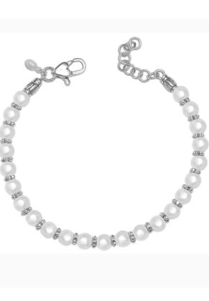 Dames Parelarmband met Cubic Zirconia in 925 Sterling Zilver BIPU001