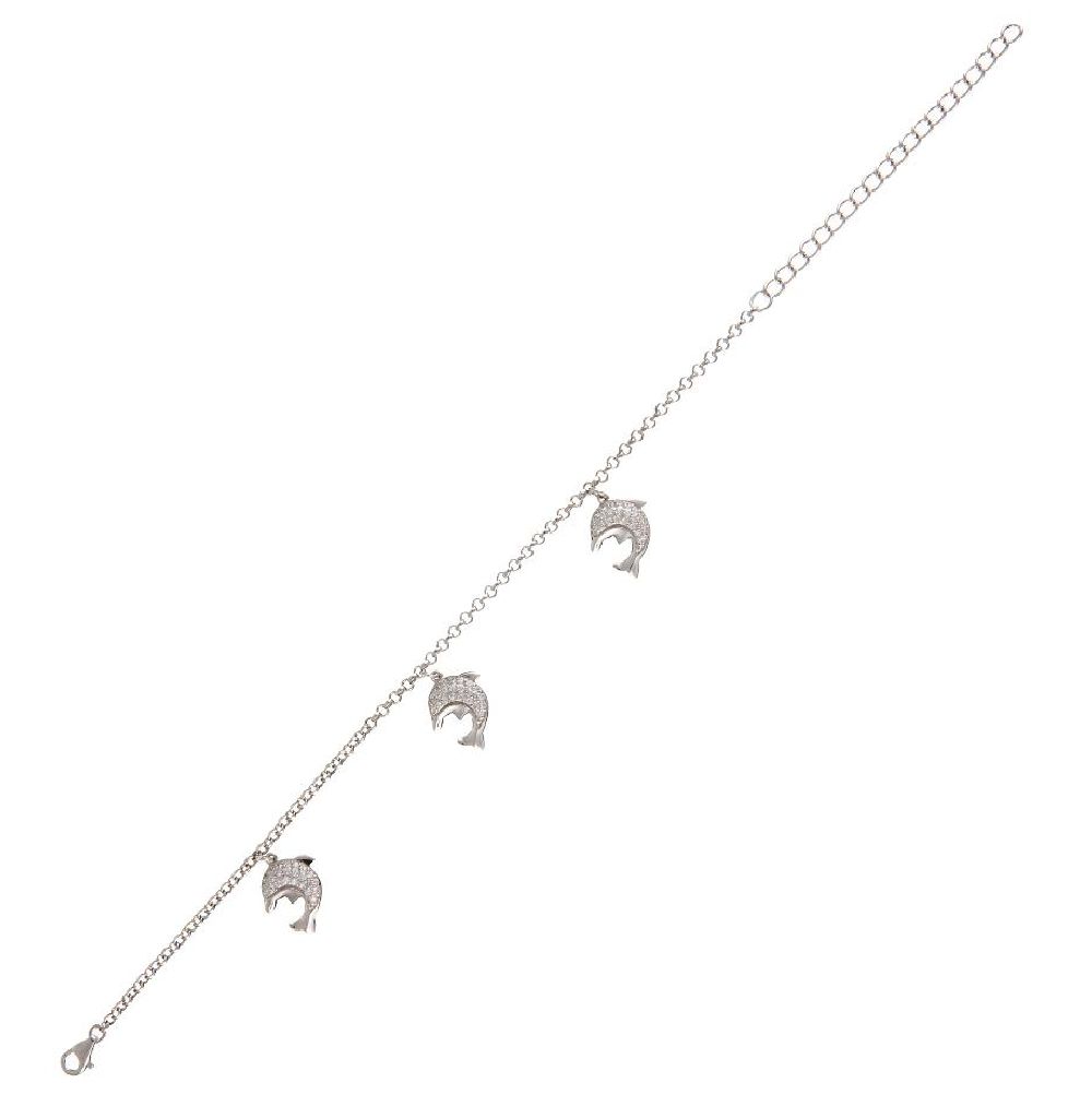 Orphelia Dames 925 Sterren Zilver Armband - Zilver ZA-1877 - Afbeelding 2