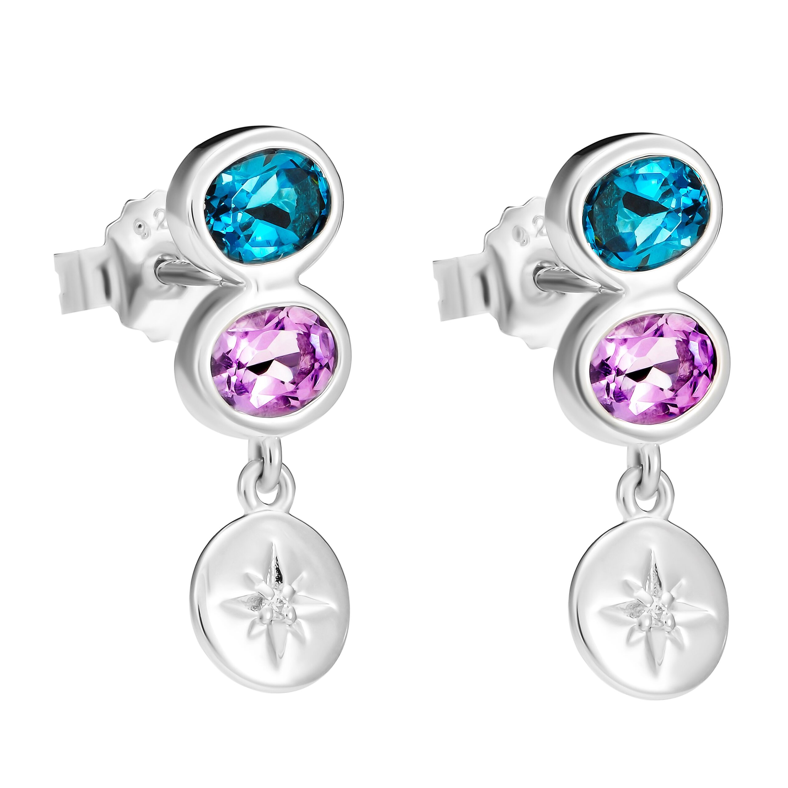 Orphelia 'Regula' Dames 925 Sterling Zilveren Oorknopjes - Zilver ZO-7578