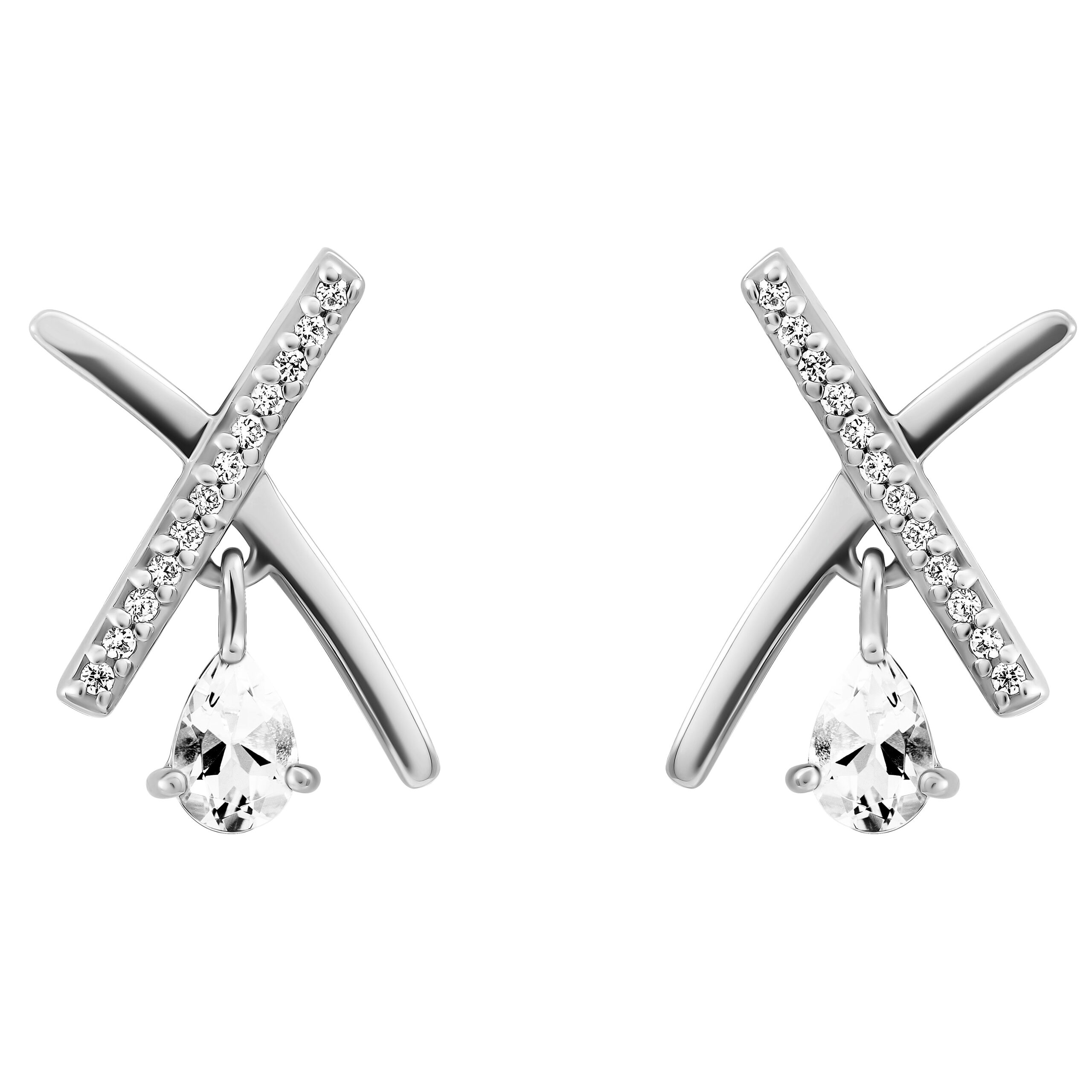 Orphelia 'Charlotte' Dames 925 Sterling Zilveren Oorbellen - Zilver ZO-7580/W