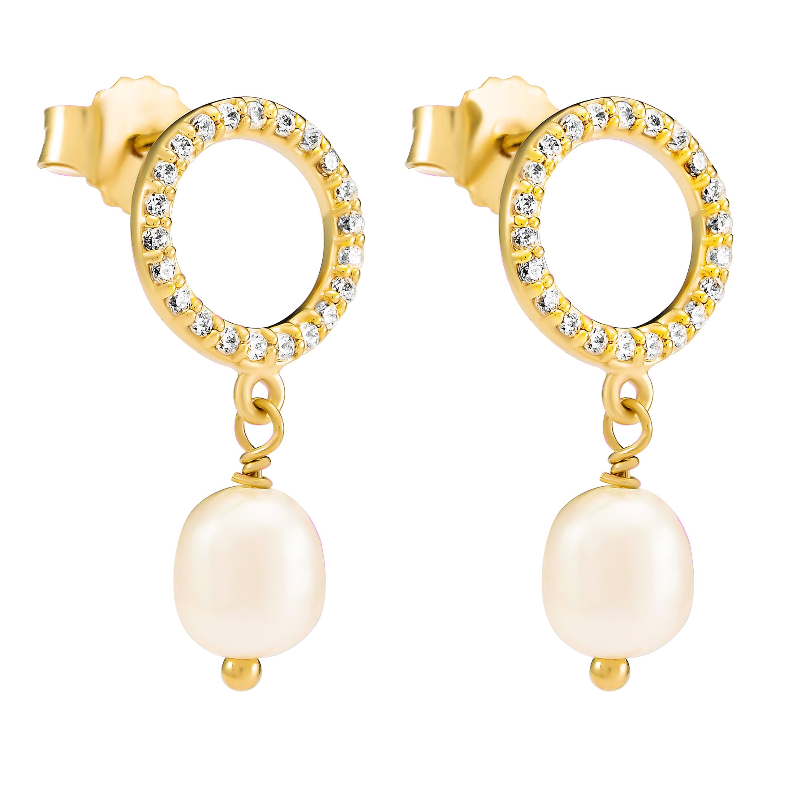 Orphelia 'Spa' Dames 925 Sterling Zilveren Oorbellen - Goud ZO-7575/G