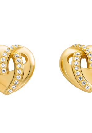 Alternative view of Orphelia 'Amore' Dames 925 Sterling Zilveren Stud Oorbellen - Goud ZO-7577/G
