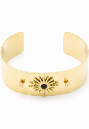 Luxenter Onyx armband afgewerkt in 18K geel goud- Nepai