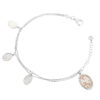 Orphelia 'Jarina' Dames 925 Sterling Zilveren Armband - Zilver/Roze ZA-7165