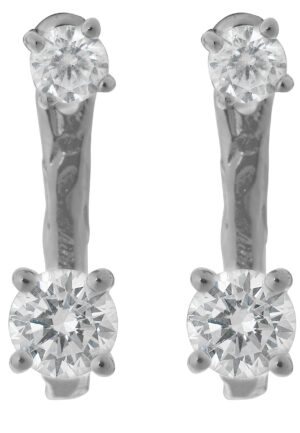 Orphelia 'Lykke' Dames 925 Sterling Zilver Dangle Oorbellen - Zilver ZO-7128