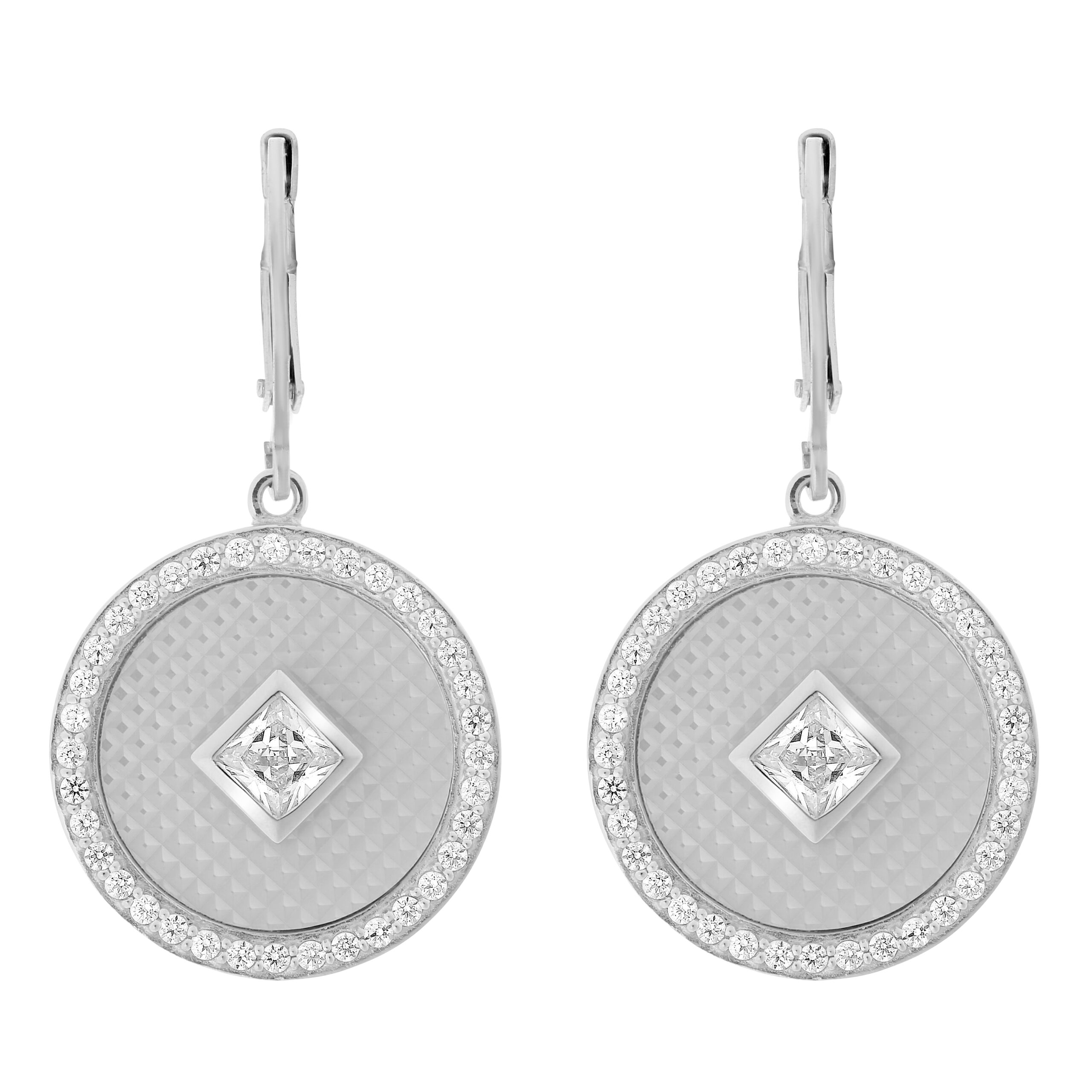 Orphelia 'Huda' Dames 925 Sterling Zilver Dangle Oorbellen - Zilver ZO-7290