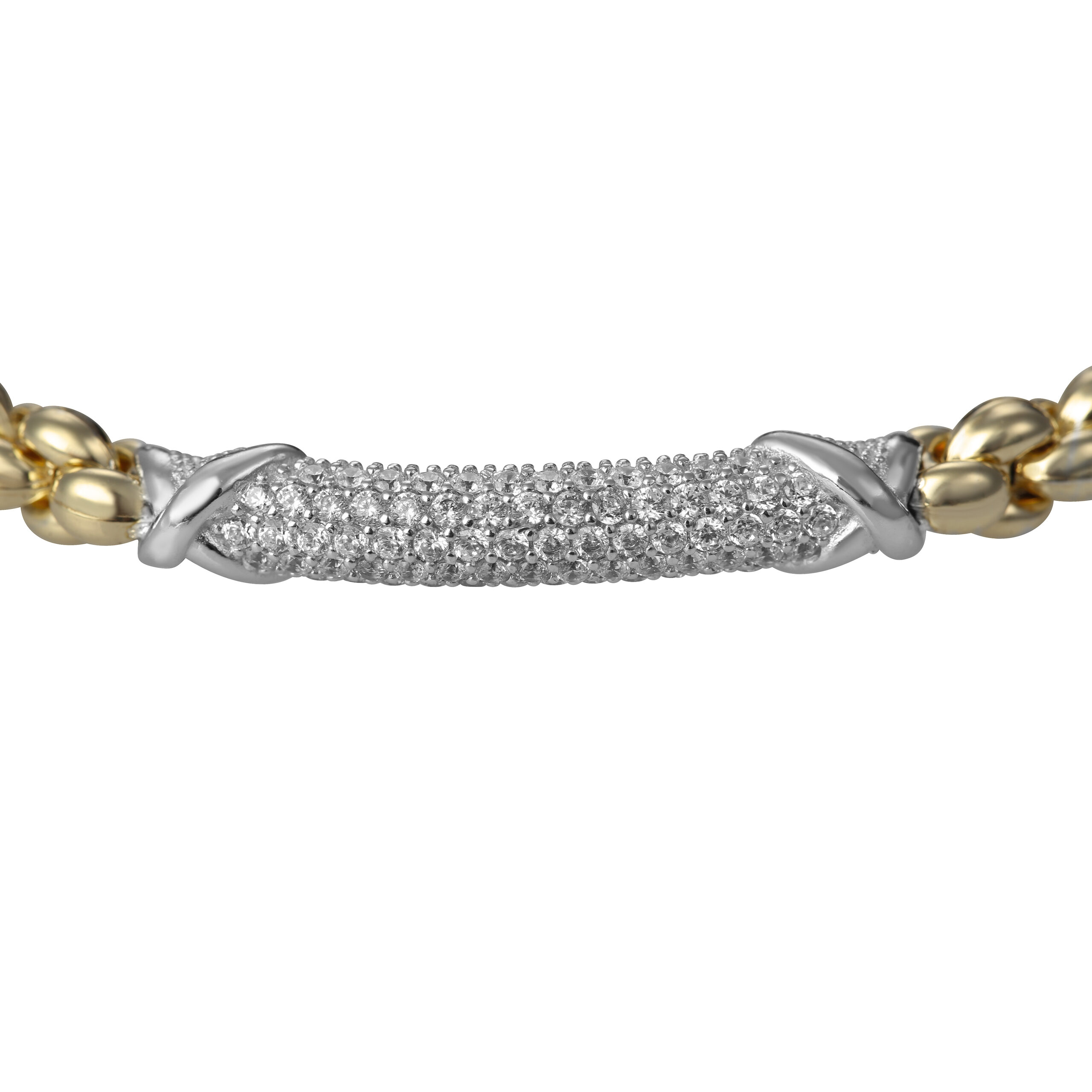 Orphelia 'Ilaila' Dames 925 Sterling Zilveren Armband - Zilver/Goud ZA-7394 - Afbeelding 2