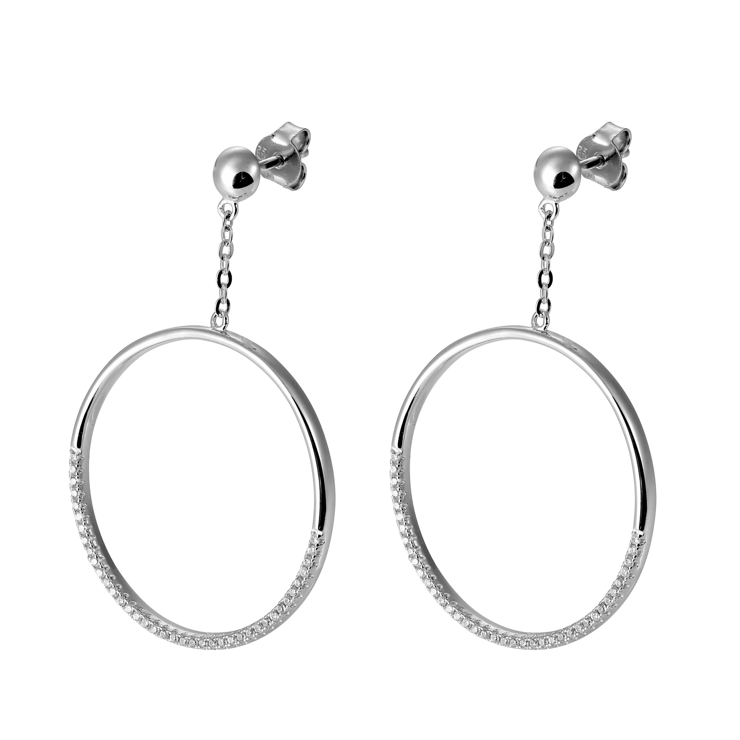 Orphelia 'Bliss' Dames 925 Sterling Zilver Oorbellen - Zilver ZO-7460 - Afbeelding 2