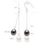 Oorbellen - 2 Echte GeCultiveerde Parel Ovaal 8-9 mm - Afbeelding 2