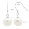 Hangende Oorbellen Echte GeCultiveerde Zoetwaterparels Barok 10-11 mm - Afbeelding 2