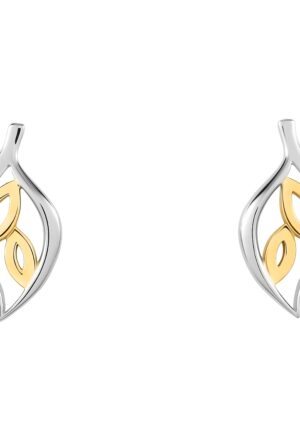 Alternative view of Orphelia 'Charlotte' Dames 925 Sterling Zilveren Oorbellen - Zilver/Goud ZO-7523