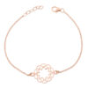 Orphelia 'Jasmine' Dames 925 Sterling Zilveren Armband - Roze ZA-7076/1