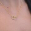 Circle Twin hangers - Oostenrijks kristal - Afbeelding 2
