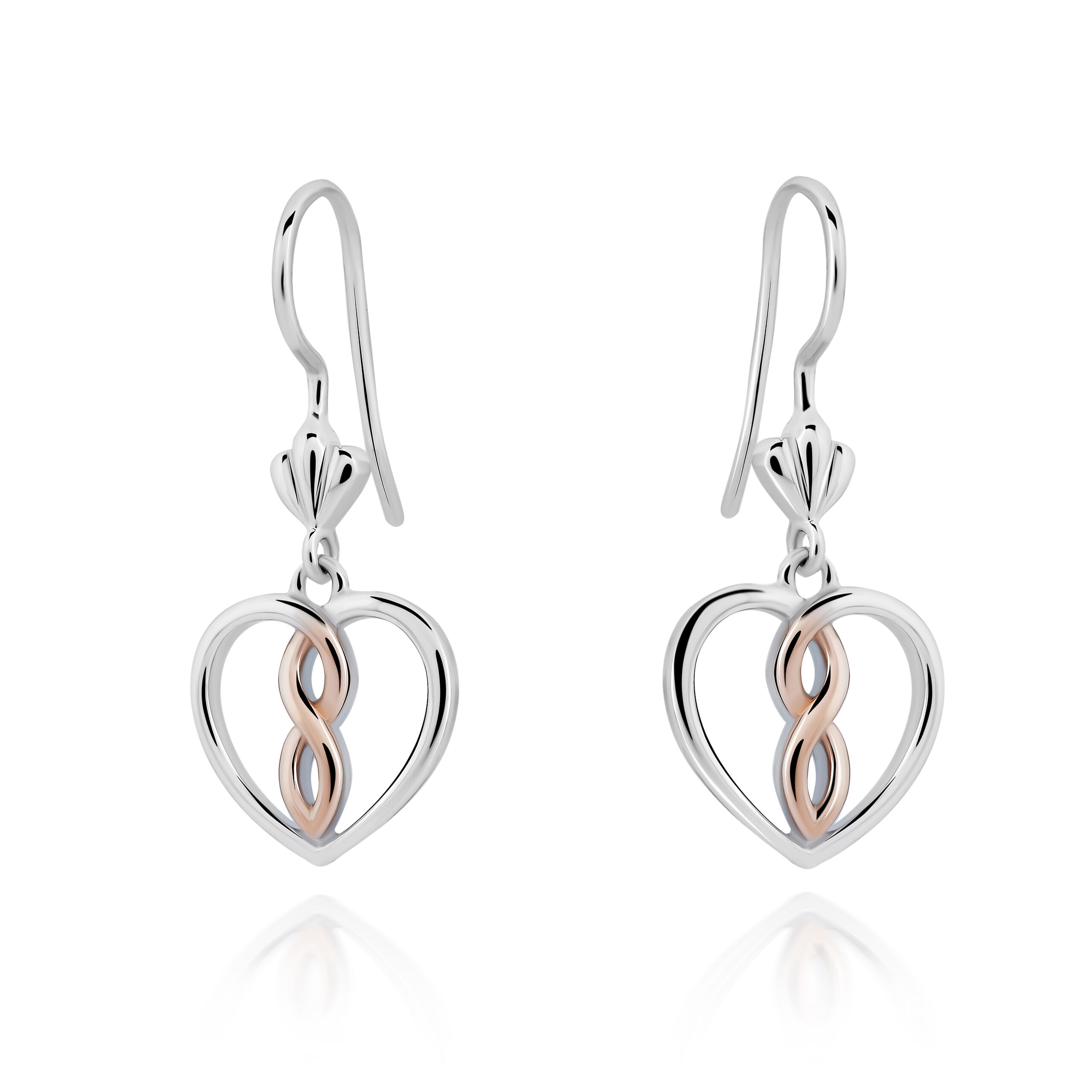 Orphelia 'Delilah' Vrouwen 925 Sterling Zilveren Oorbellen - Zilver/Roze ZO-7475 - Afbeelding 2