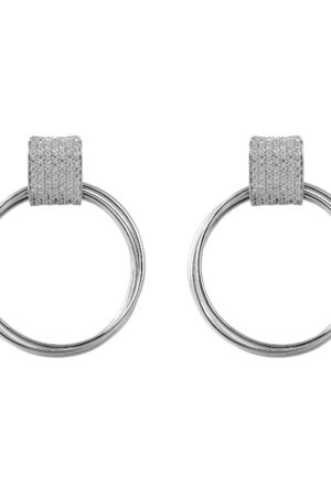 Orphelia 'Eleanor' Dames 925 Zilveren Dangle Oorbellen - Zilver ZO-7417