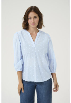 Kaffe - Licht Blauw | Dames | Blouse | Licht Blauw | 46 | regular | Kamst mode