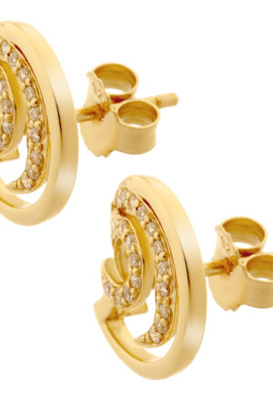 Orphelia 'Elaine' Dames 925 Sterling Zilveren Creolen - Goud ZO-7084/2