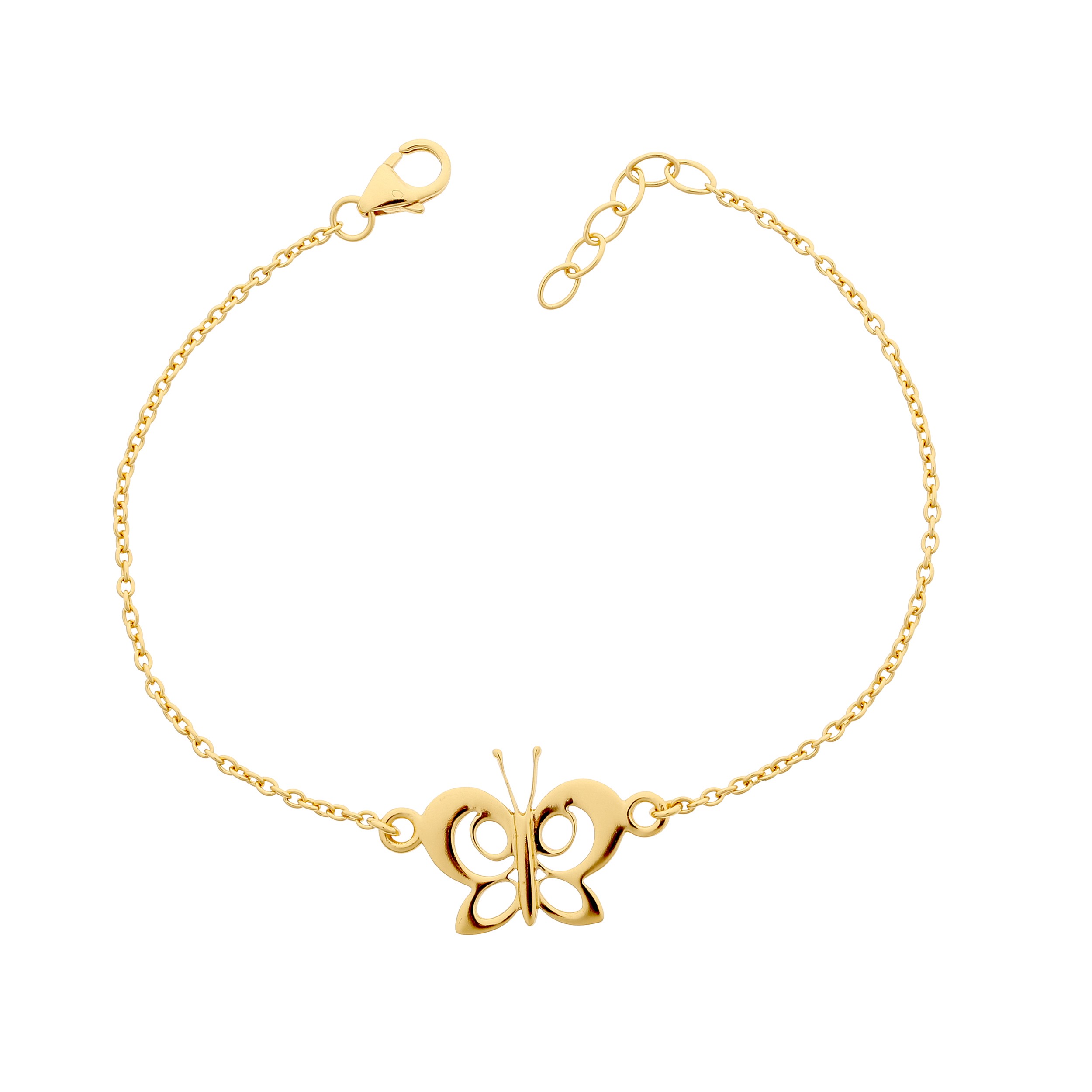 Orphelia 'Butterfly' Dames 925 Sterling Zilveren Armband - Goud ZA-7074/1