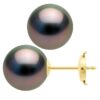 Oorbellen - Geel Goud 375 - Echte Gecultiveerde Tahiti Parel Rond 10-11 mm