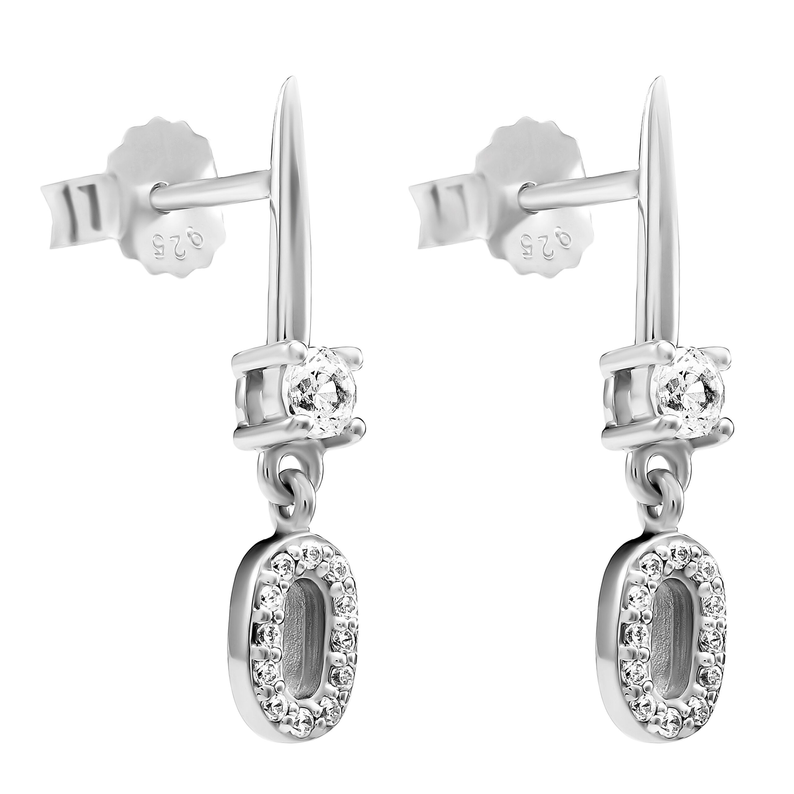 Orphelia 'Lily' Dames 925 Sterling Zilveren Hangoorbellen - Zilver ZO-7582
