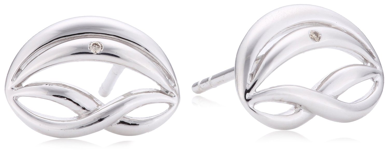 Orphelia Dames 925 Sterling Zilveren Stud Oorbellen - Zilver ZO-5006 - Afbeelding 2