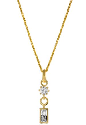 Orphelia 'Madelyn' Dames 925 Sterling Zilveren Hanger met Ketting - Goud ZH-7583/G