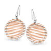 Orphelia 'Zelia' Dames 925 Sterling Zilveren Hangoorbellen - Zilver/Roze ZO-7180