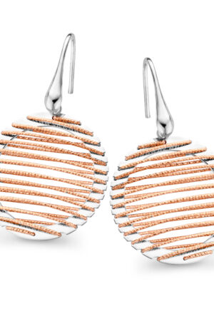 Orphelia 'Zelia' Dames 925 Sterling Zilveren Hangoorbellen - Zilver/Roze ZO-7180
