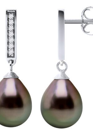 Dangle Oorbellen Tahitian Parel sieraden 8-9mm Pears 925