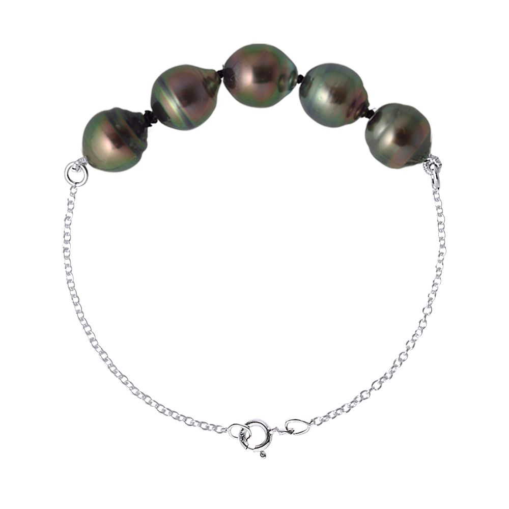 Armband met Echte Cultivate Tahiti Parelletjes van 8-9 mm