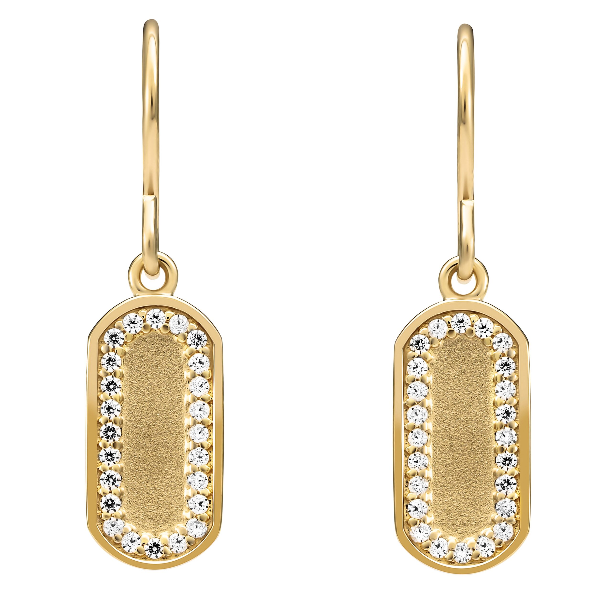 Orphelia 'Malaga' Dames 925 Sterling Zilveren Oorbellen - Goud ZO-7573/G - Afbeelding 2