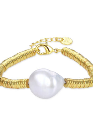 Luxenter Gouden Hematiet Armband afgewerkt in 18K geelgoud - Siever