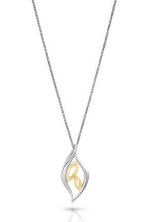 Orphelia 'Charlotte' Dames 925 Sterling Zilveren Ketting met Hanger - Zilver/Goud ZH-7523